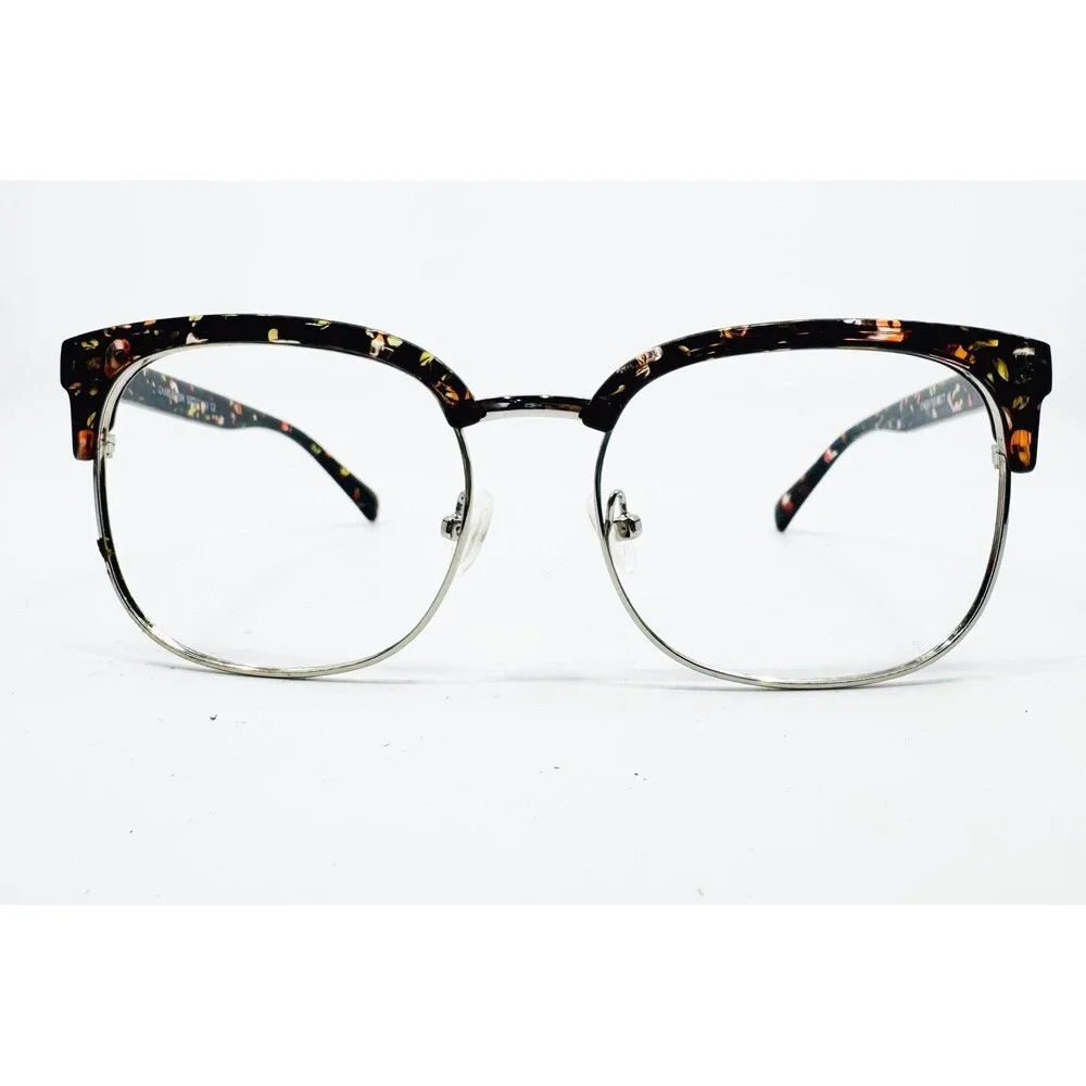 EyeBuyDirect Charleston Eyeglasses Women Floral Tortoise Browline 52-17-142